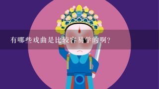 有哪些戏曲是比较容易学的啊？