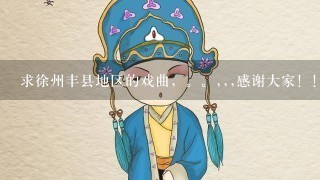 求徐州丰县地区的戏曲，。,,,感谢大家！！！。